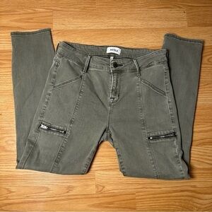 Pistola stretchy skinny moto Kim possible size 26 gray green jeans P6278TLT-EDNP